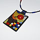 Pendant from the skin of the 'Worlds Kandinsky'. Pendants. leather fantasies. My Livemaster. Фото №4