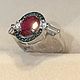 Серебряное кольцо с крупным природным рубином и цирконами, 925. Кольца. OLVIKSOL JEWELRY STORE. Ярмарка Мастеров.  Фото №6