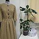 Платье  с застроченными складками. Платья. Lemodress    ( Елена , Юлия ). Ярмарка Мастеров.  Фото №6