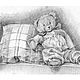Любимый мишка. Цифровое изображение авторской графики, Иллюстрации и рисунки, Тюмень,  Фото №1