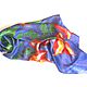 Batik from Natalia Sorokina Shawl Batik the RHS Scarf painted Scarf with flowers Shawl hand painted Fair to Buy gifts for women on March 8 Scarves and scarves Female shawl Gift
