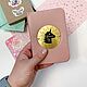 Обложка для паспорта женская из розовой натуральной кожи Единорог, Обложка на паспорт, Москва,  Фото №1