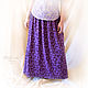 Skirt Lavender viscose knit,long,spring,summer, Skirts, Mytishchi,  Фото №1