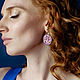Leopard earrings Geometry.pink. Earrings. KOKOSHNIKI Fashion jewel studio. Online shopping on My Livemaster.  Фото №2
