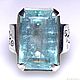 Перстень мужской с аквамарином 25 ct, Перстень, Иркутск,  Фото №1