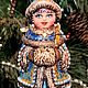 Боярышня в мехах. Елочные игрушки. Высокая мода в мире керамики (zora-style). Интернет-магазин Ярмарка Мастеров.  Фото №2