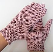 Перчатки женские "Вея" розовый цвет (шерсть)
