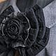 Большая брошь - бант " Dark boho ". Брошь-булавка. Elena. Ярмарка Мастеров.  Фото №9