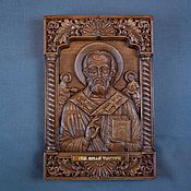 Картины и панно handmade. Livemaster - original item The Icon Of St. Nicholas. Handmade.