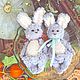 Заказать Заяц teddy рост 15 см с ушками. Maria Krukovskaia. Ярмарка Мастеров. . Тедди Зверята Фото №3
