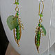 Earrings made of brass 'Ripe peas'. Earrings. IVA rainbow art. Online shopping on My Livemaster.  Фото №2