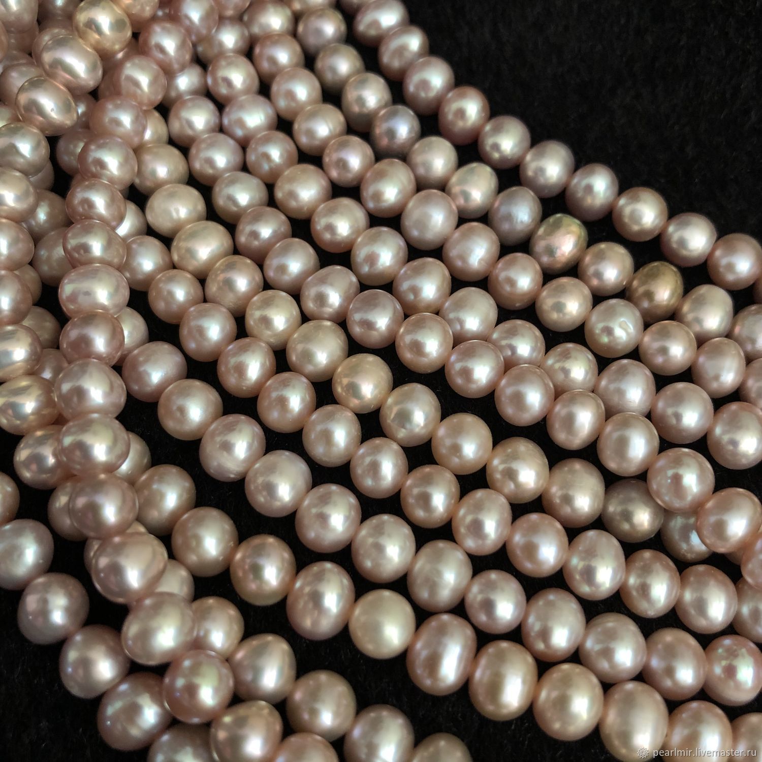 Жемчуг 6 мм шар (37)сиреневый, пресноводный в интернет-магазине Ярмарка ...