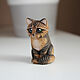 Кот Резьба по дереву. Деревянная кошка. Фигурка кота. Игрушки. Егор Мамошкин (lindenbark). Интернет-магазин Ярмарка Мастеров.  Фото №2