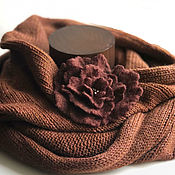 Аксессуары handmade. Livemaster - original item Snudy: LIC knitted and felted brooch. Handmade.