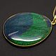 Pendant with matrix opal 'Green comet', gold 585, Pendants, Moscow,  Фото №1