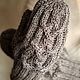 Knitted alpaca mittens 'Braid'. Mittens. marishino. Online shopping on My Livemaster.  Фото №2