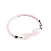 Украшения handmade. Livemaster - original item Rose Quartz Bracelet, Leather quartz bracelet, Gift. Handmade.