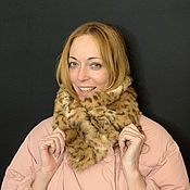 Аксессуары handmade. Livemaster - original item Fur scarf with a predatory pattern. Handmade.