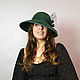Velour women's hat 'Emerald Audrey'. Hats1. Novozhilova Hats. My Livemaster. Фото №4