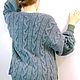 Заказать Кардиган меланжевый серый вязаный. Sweater Star Вязание на заказ.. Ярмарка Мастеров. . Кардиганы Фото №3