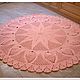 Large Carpet Round Handmade knitted from a Pink Chic Cord, Carpets, Kabardinka,  Фото №1