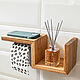 Order Toilet paper holder with shelf in natural color. Foxwoodrus. Livemaster. . Holders Фото №3