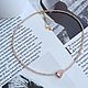 Чокер из цирконов (фианитов) с подвеской Peach heart. Чокер. A23-jewelry-. Интернет-магазин Ярмарка Мастеров.  Фото №2