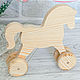 Wooden rocking horse moose wooden unicorn duck rabbit on wheels, Blanks for decoupage and painting, Brest,  Фото №1