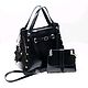 Сумка натуральная кожа Twins Geometry Bags Nature Black. Классическая сумка. Сумки из кожи ANGELDEMONS  design. Ярмарка Мастеров.  Фото №8