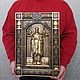 Икона Николай Чудотворец. Иконы. МАСТЕРСКАЯ РЕЗНОЙ ИКОНЫ АРТЕМА БУРОВА. Интернет-магазин Ярмарка Мастеров.  Фото №2