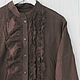 Brown boho blouse with ruffles. Blouses. etnoart. Online shopping on My Livemaster.  Фото №2