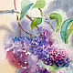 Order Watercolor. Painting watercolor. Branch of lilac. ArtShipilina. Livemaster. . Pictures Фото №3