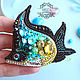 Brooch-pin: Exotic fish. Brooches. helgaboho. Online shopping on My Livemaster.  Фото №2