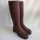 Order Felted boots with zipper Brown Mahogany. Zhanna. Livemaster. . High Boots Фото №3