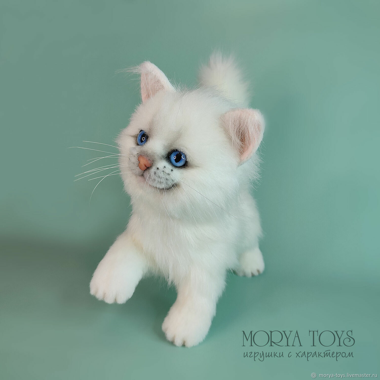 White kitten. Realistic mobile toy, Stuffed Toys, Ekaterinburg,  Фото №1