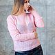 Order Women's sweater pink mohair. Yuliya knitting. Livemaster. . Sweaters Фото №3