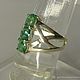 1.28 carat natural emeralds &925 sterling silver ring. Rings. Gemboutique. Online shopping on My Livemaster.  Фото №2