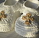CHRISTENING BOOTIES boy's knitted. Babys bootees. Gala Devi (crochet design). My Livemaster. Фото №5