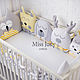Bumpers animals for a cot. Sides for crib. Miss Judy cotton (JuliaLepa). My Livemaster. Фото №5