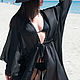 Black, stylish chiffon pareo, Maxi length - KA0602CH. Pareos. EUG fashion. Online shopping on My Livemaster.  Фото №2