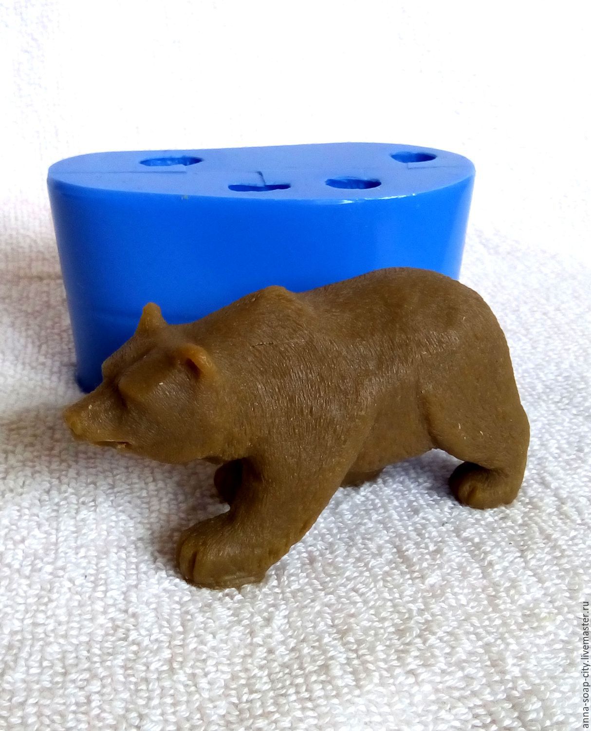 Silicone mold for soap 'Brown bear', Form, Arkhangelsk,  Фото №1