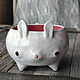  The symbol of the year is a Hare, a white rabbit. Mugs and cups. alisbelldoll (alisbell). My Livemaster. Фото №4
