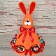 Easter Bunny with pockets for eggs ' Orange', Easter souvenirs, Moscow,  Фото №1