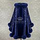 Lace velvet poncho sapphire color, Ponchos, Moscow,  Фото №1