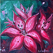 Картины и панно handmade. Livemaster - original item Painting lilies 
