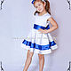Baby dress "Blue tape" 2in1 Art.433. Childrens Dress. ModSister/ modsisters. Ярмарка Мастеров.  Фото №4