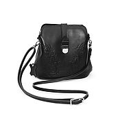Сумки и аксессуары handmade. Livemaster - original item Crossbody bag: Leather handbag women`s black Leila Mod. S42t-711. Handmade.