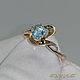 Ring 'Light style' gold 9K (375 proof), apatite. VIDEO. Rings. MaksimJewelryStudio. Online shopping on My Livemaster.  Фото №2