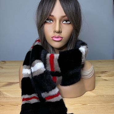 Аксессуары ручной работы. Ярмарка Мастеров - ручная работа Шарф меховой из норки. Handmade.