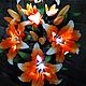 Bouquet-lamp of lilies ' Flaming flower'. Table lamps. Elena Krasilnikova. My Livemaster. Фото №6
